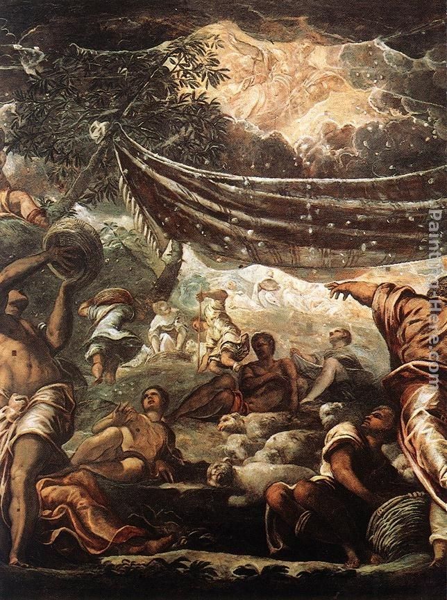 Jacopo Robusti Tintoretto The Miracle of Manna [detail 1]